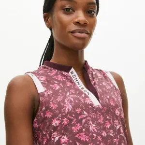 Röhnisch Abby Sleeveless Top, Neon Flower Pink